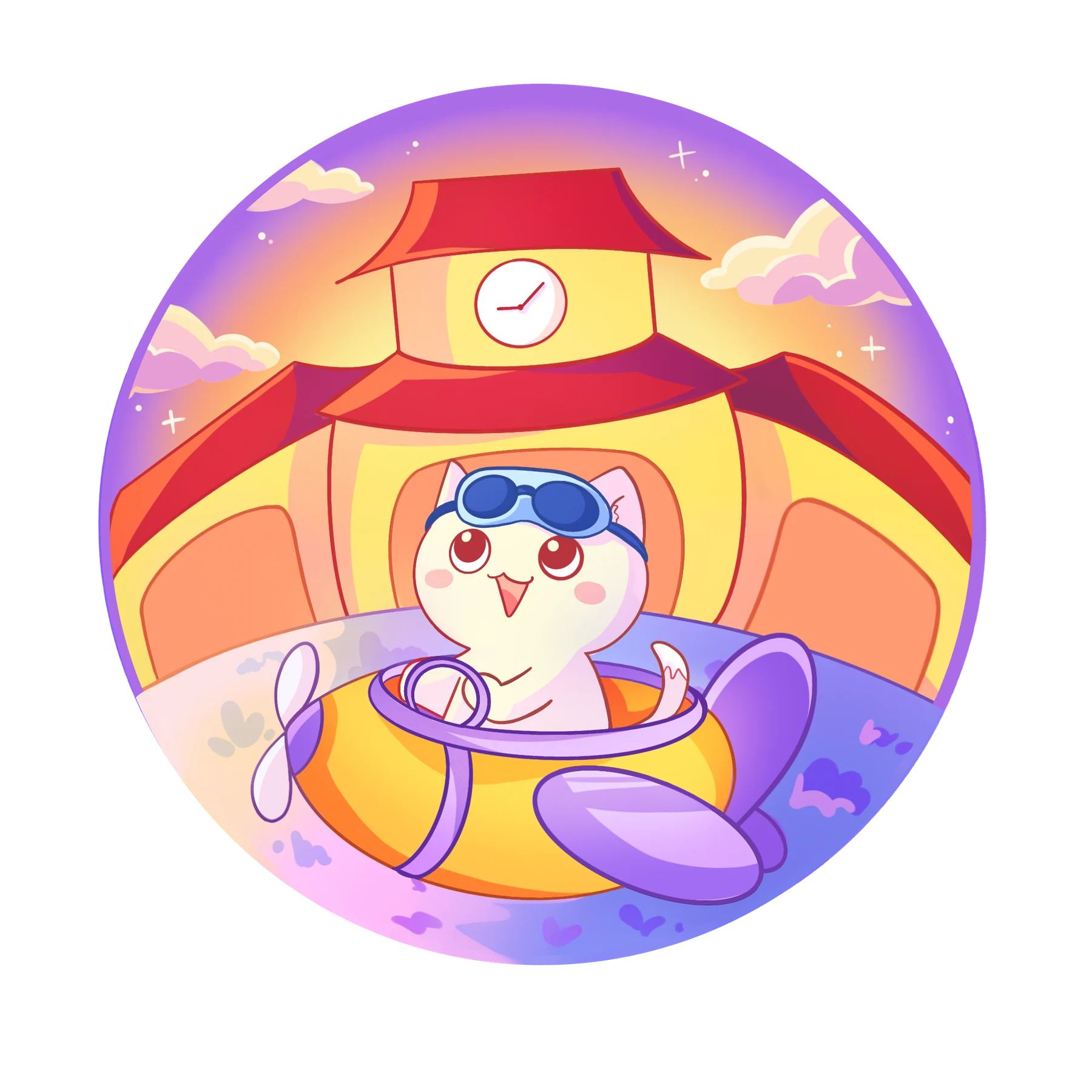 Space-themed school mascot illustration