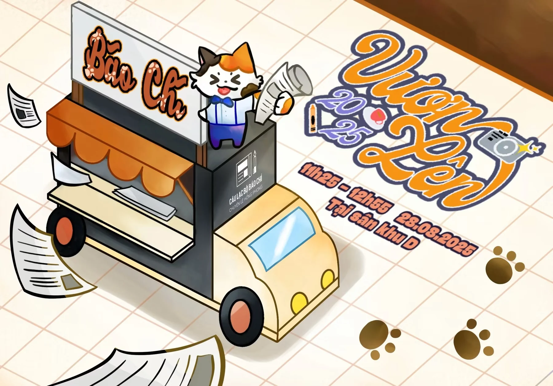 Journalism Club illustrated vehicle identity