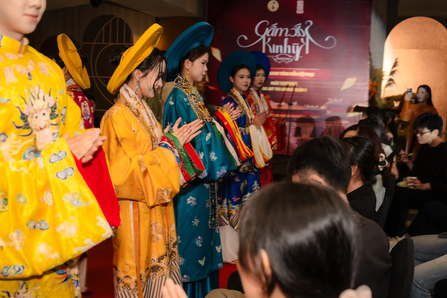 Sharing historical garments with the Gấm Sắc Kinh Kỳ audience.