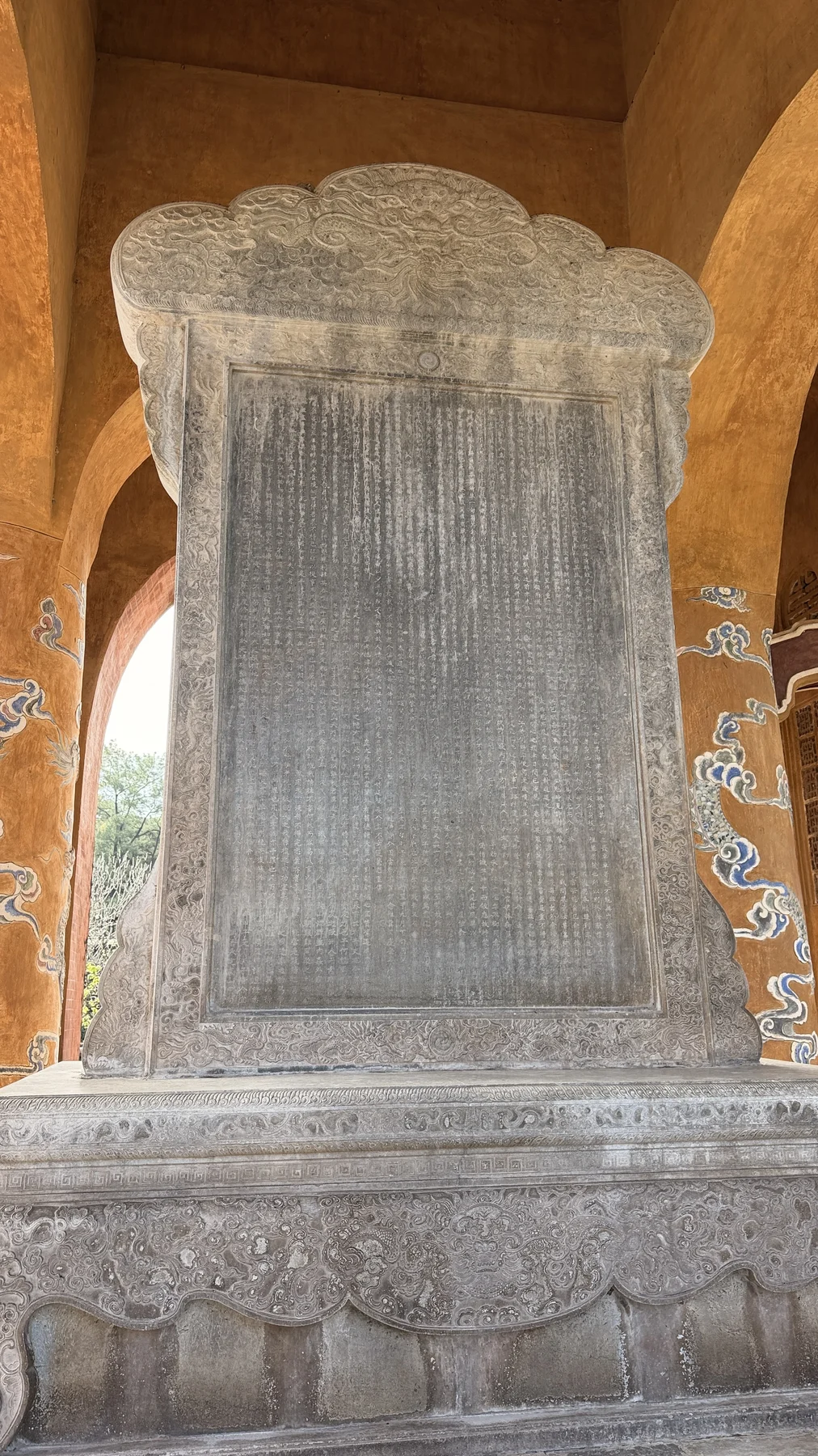 A stone stele documented at Tự Đức’s tomb, Huế.